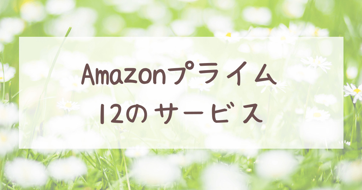 Amazonプライム12のサービス